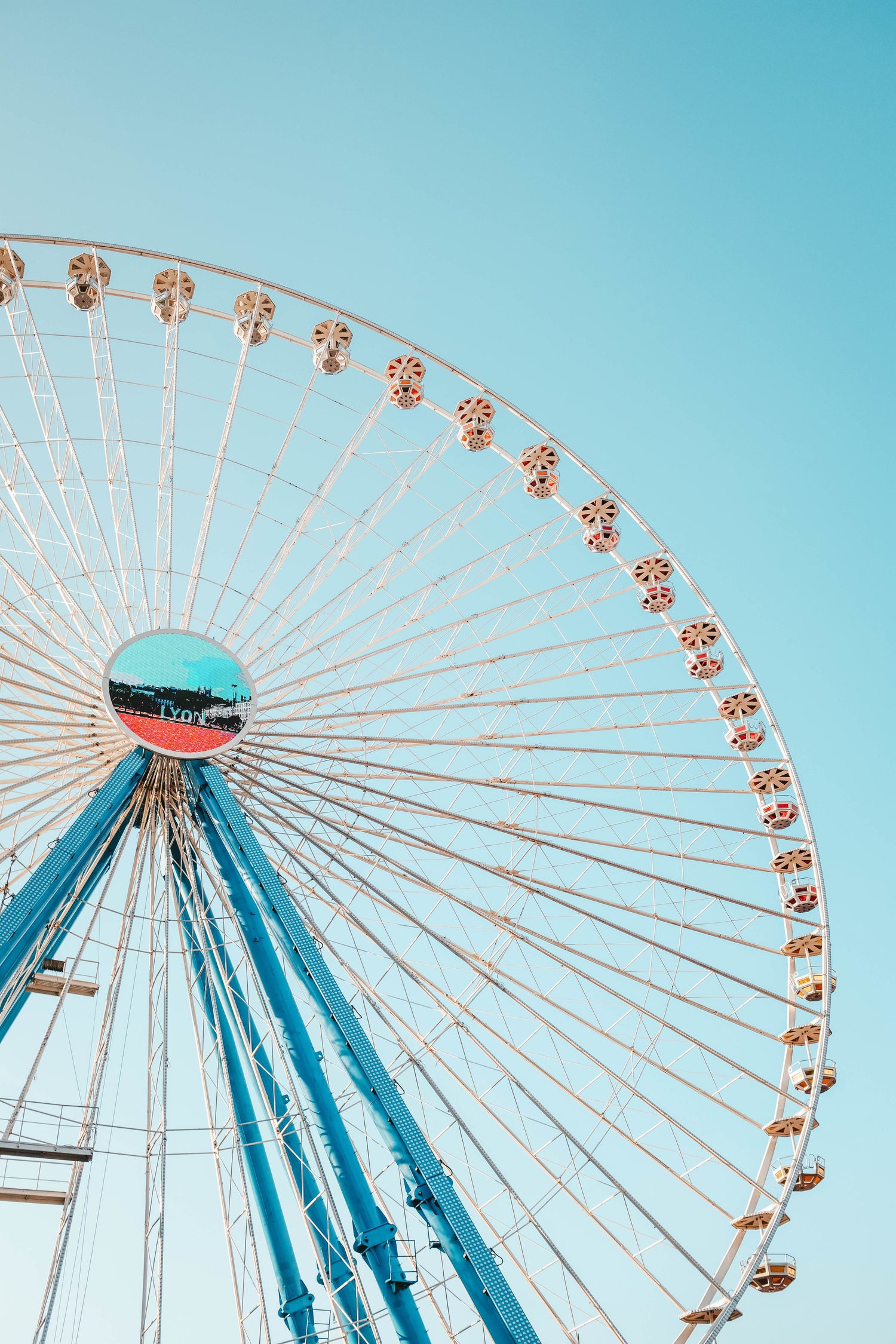 Ferris wheel on a bright summer day