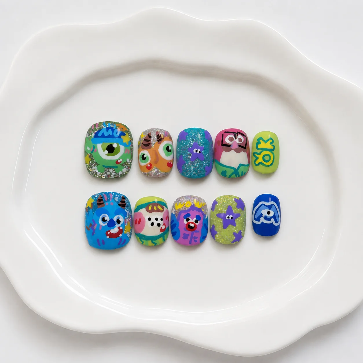 Toofufu Set 352 handmade press-on nail set