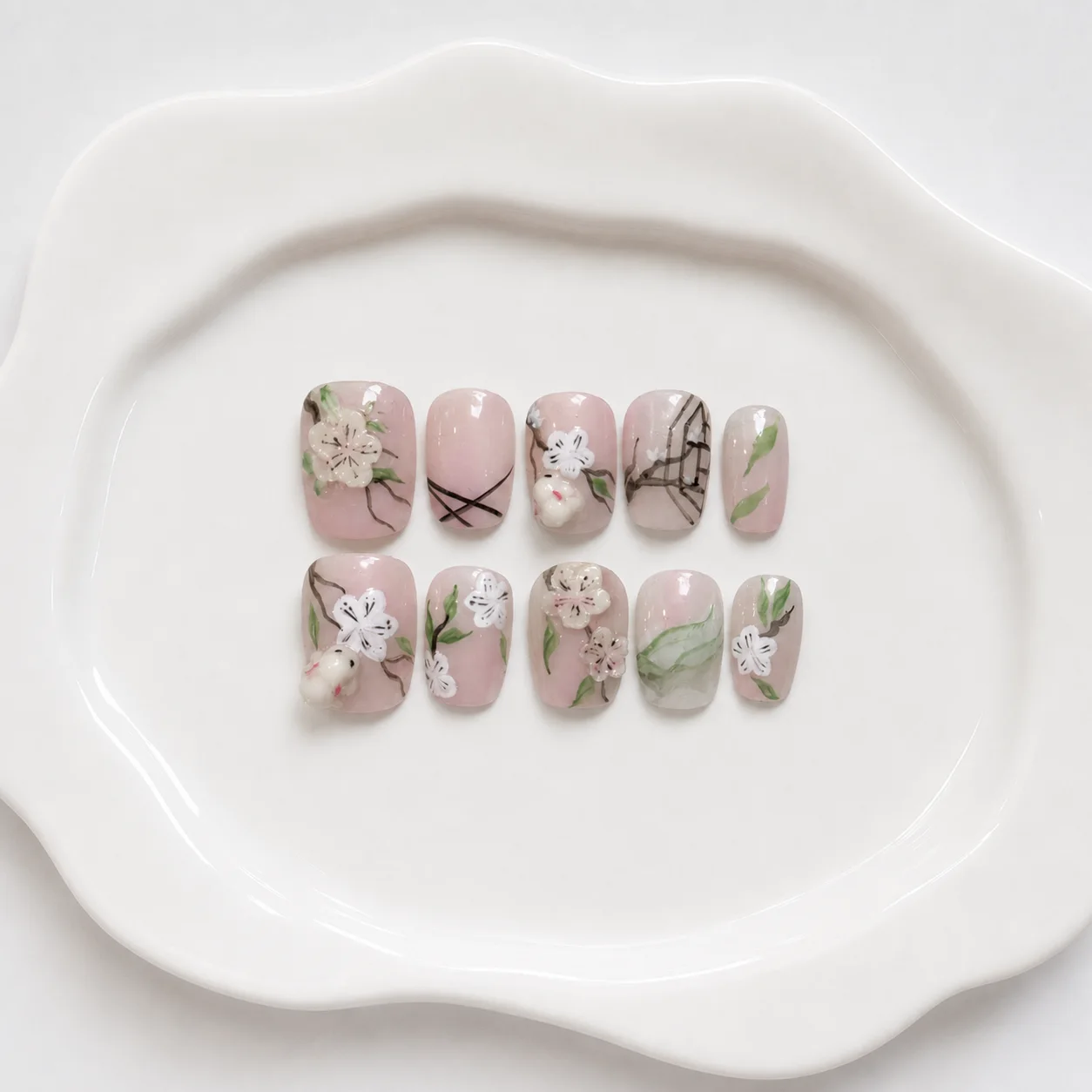 Toofufu Set 260 handmade press-on nail set