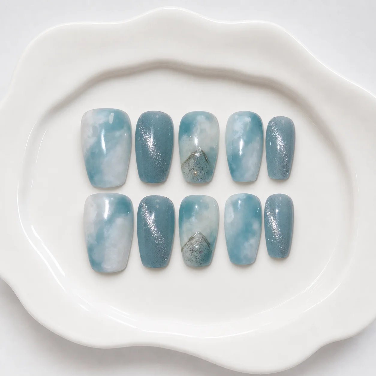 Toofufu Set 248 handmade press-on nail set