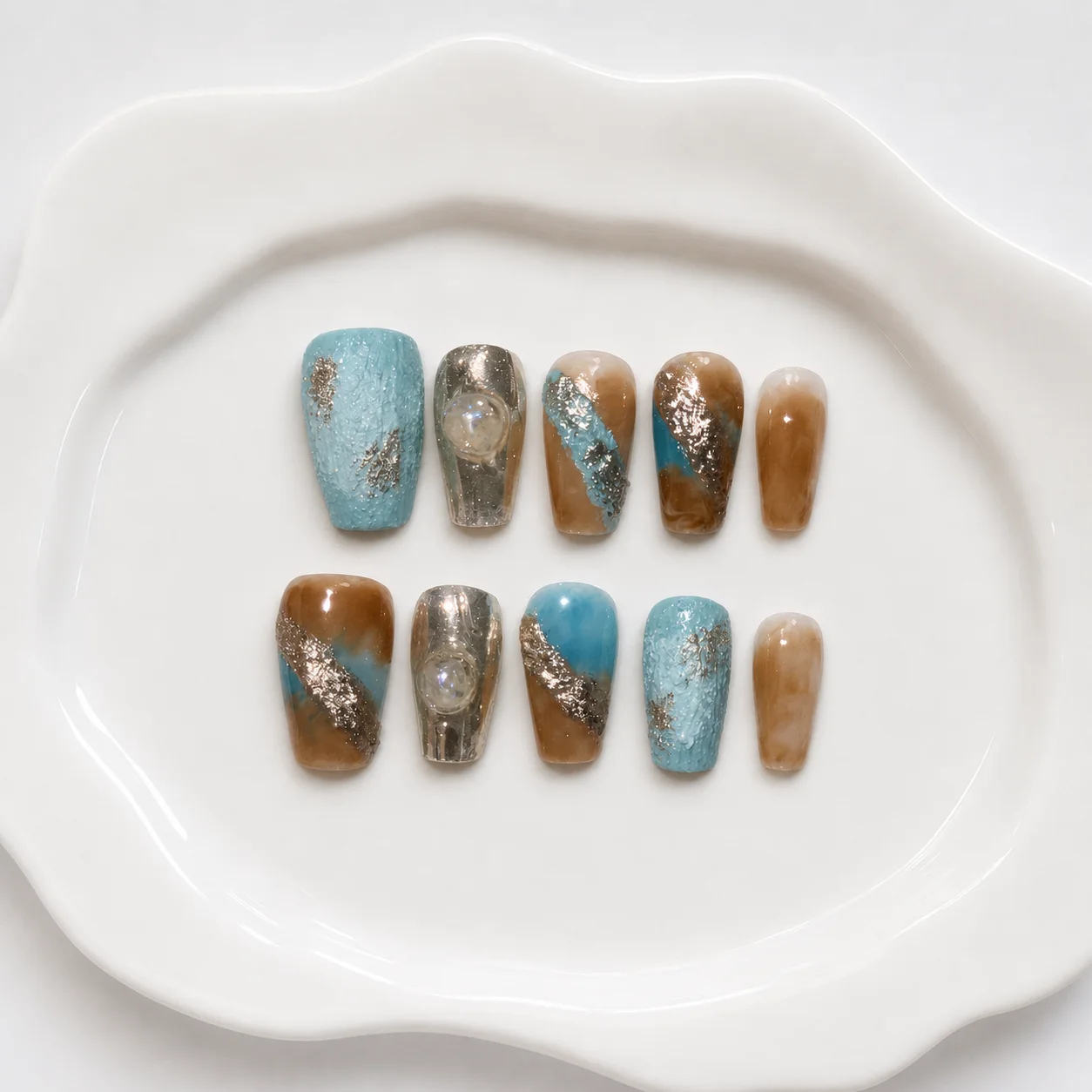 Toofufu Set 264 handmade press-on nail set