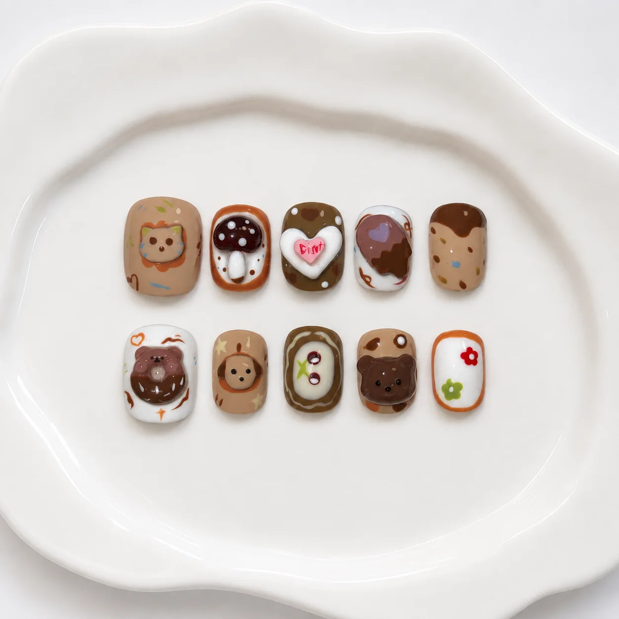 Toofufu Set 361 handmade press-on nail set