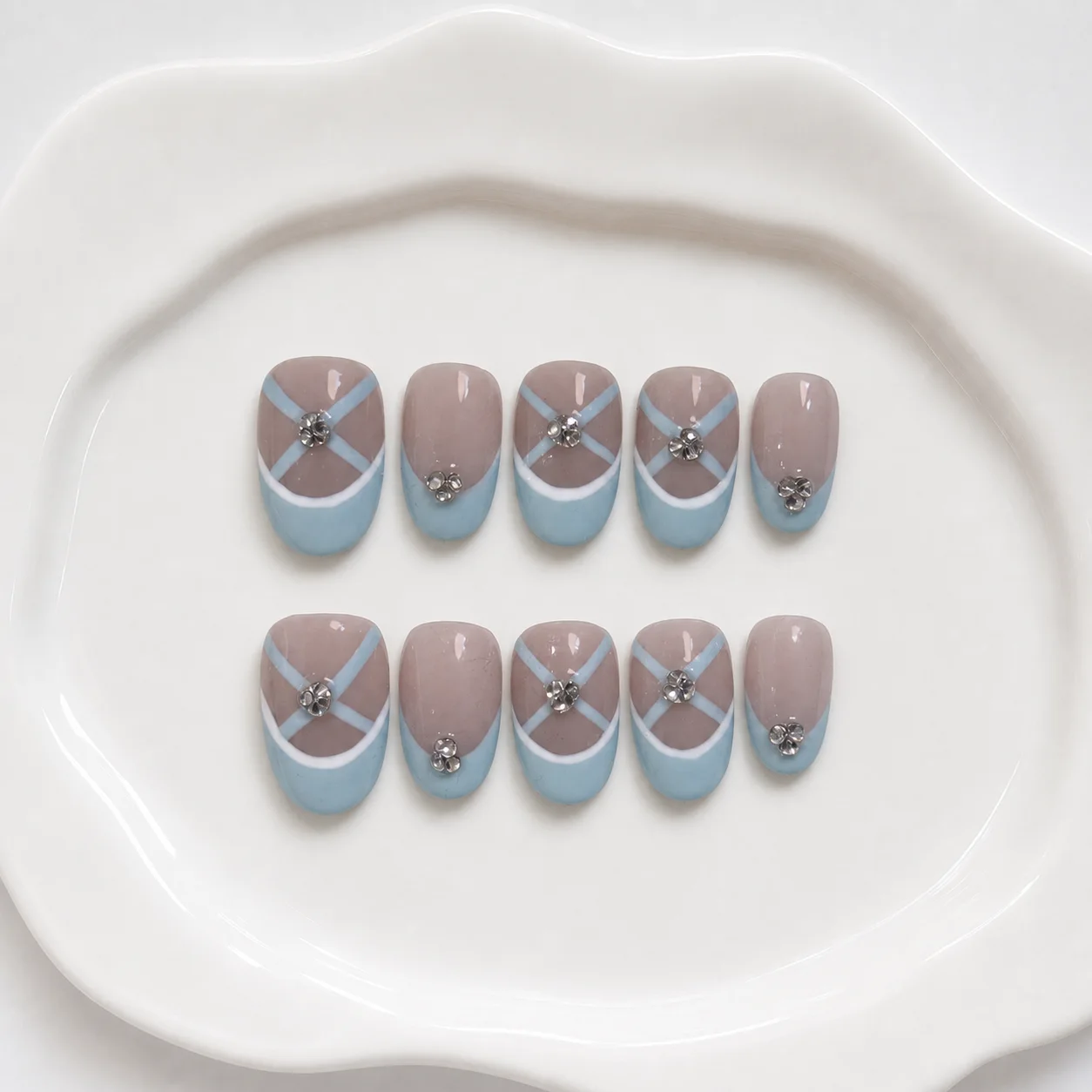 Toofufu Set 307 handmade press-on nail set