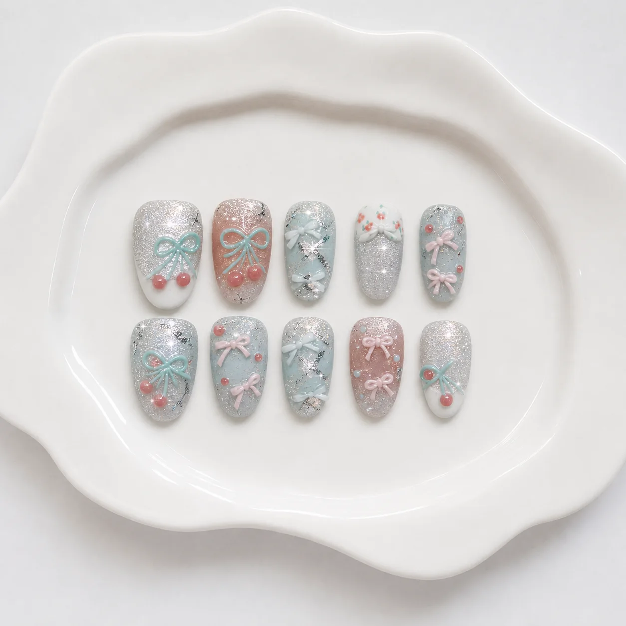 Toofufu Set 265 handmade press-on nail set
