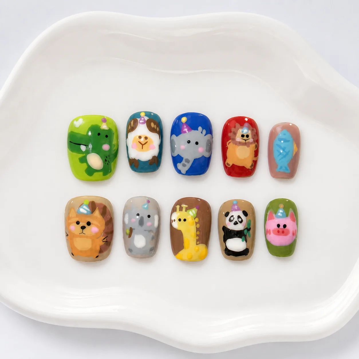 Toofufu Set 328 handmade press-on nail set
