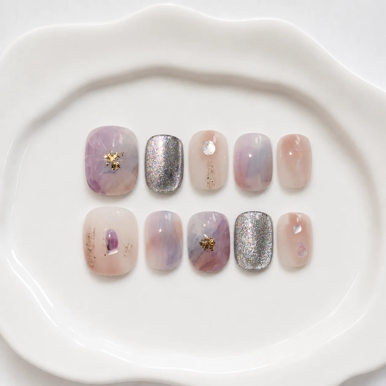 Toofufu Set 269 handmade press-on nail set