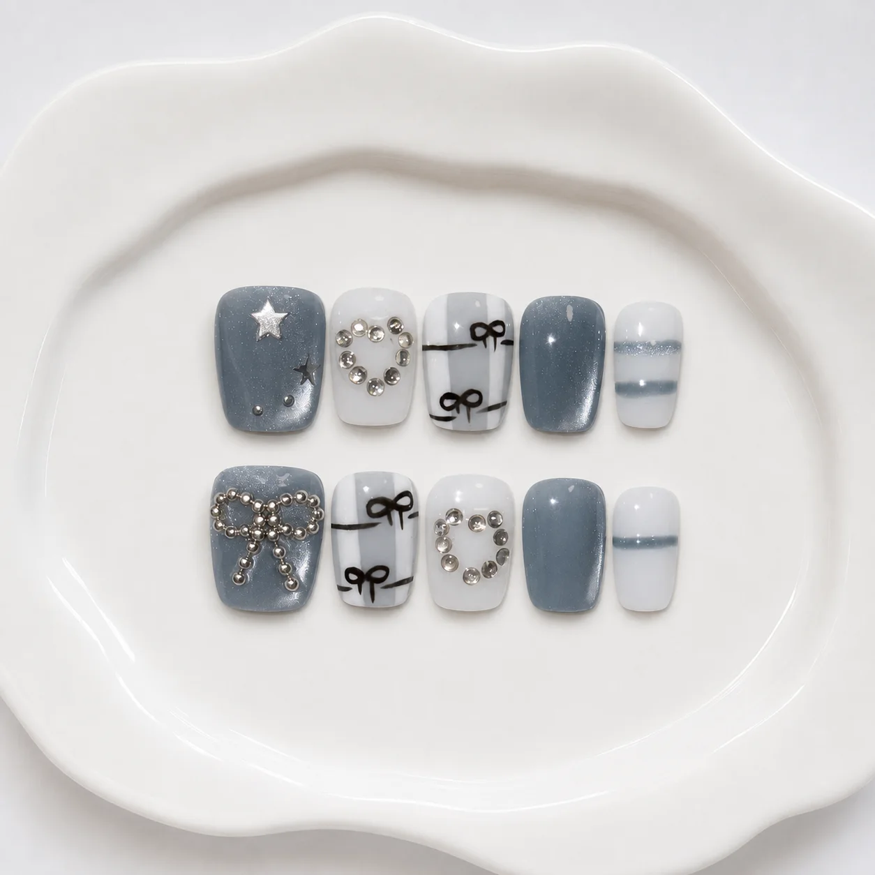 Toofufu Set 321 handmade press-on nail set