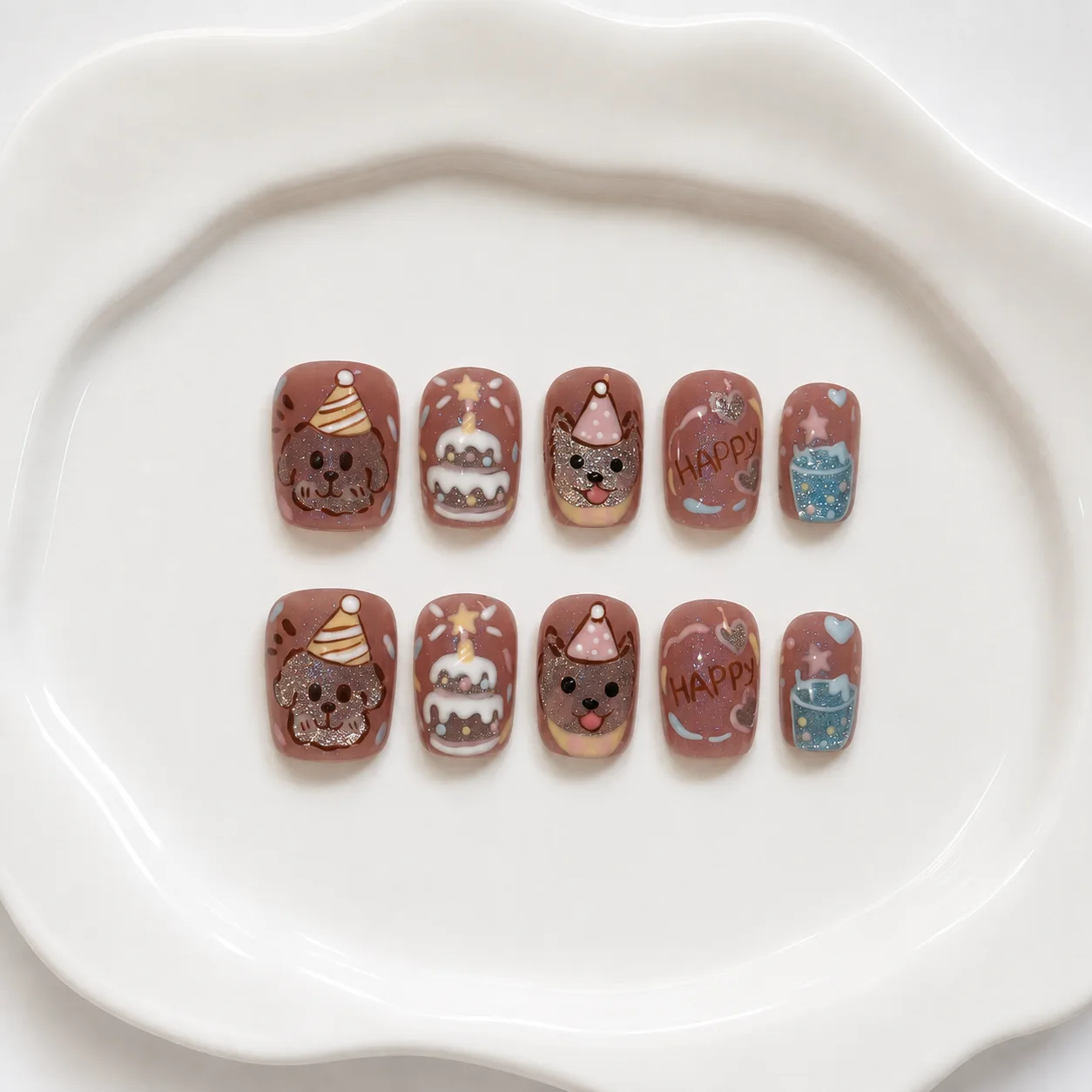 Toofufu Set 365 handmade press-on nail set
